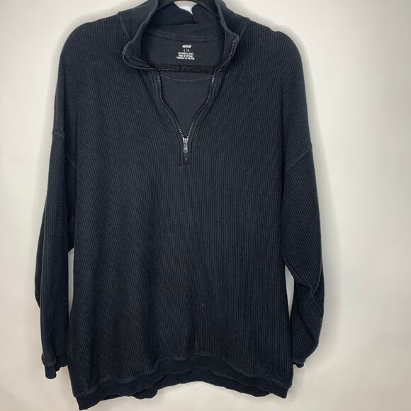 L L Bean Black Fleece XXL Tall 1/4 Zip Pullover Sweatshirt - Picture 1 of 5
